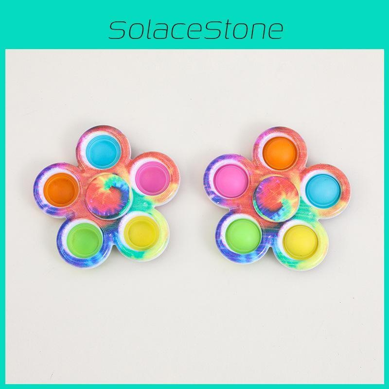 Stressrelief With Spinner Silicone Bubbles For Kids And Office Desk Use
