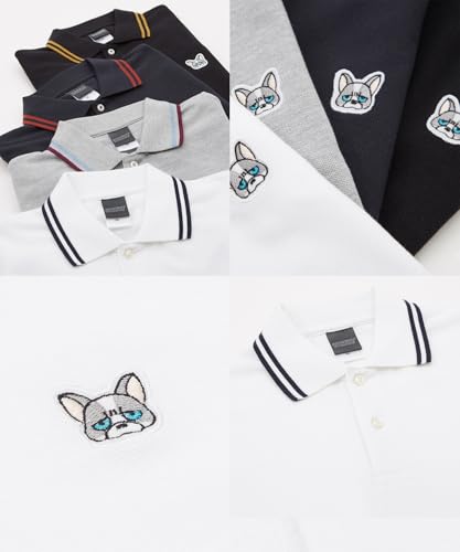 IMPROMES Casual SIDEWAYSTANCE Pique Polo Shirt, Men's, Navy