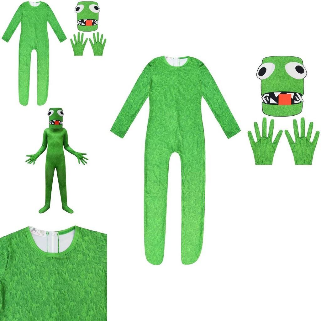 Roblox Rainbow Friends Grün Cosplay Kostüm Für Kinder Und Erwachsene