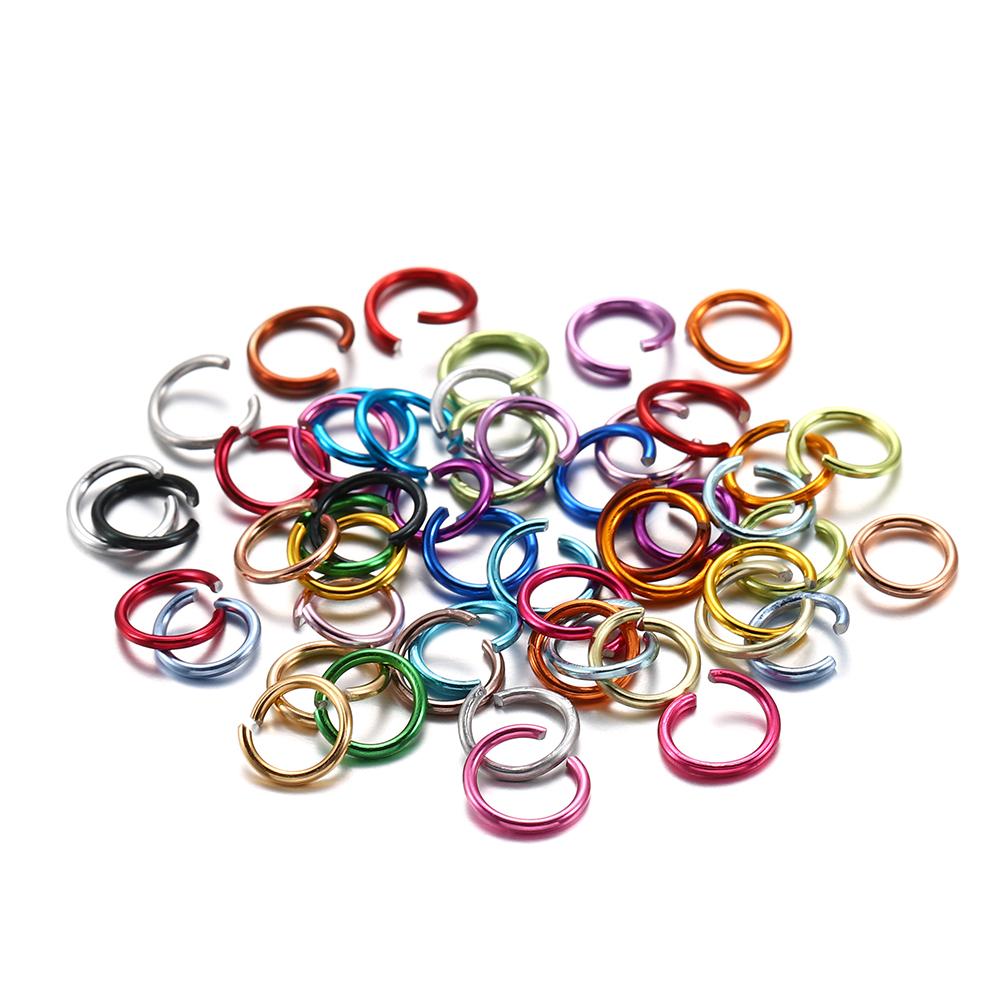 300Pcs/Lot 6 8 10 Mm Metal Colorful Open Jump Rings Split Rings Jump Rings Connectors For DIY Jewelry Making Findings Supplies