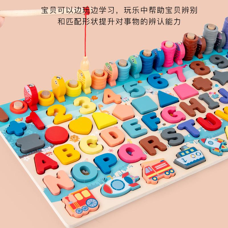 Kids Childrens Toys Learning Educational Rainbow Donut Shape Math Matching Early Education Tools for Kindergarten Montessori Teaching Aids