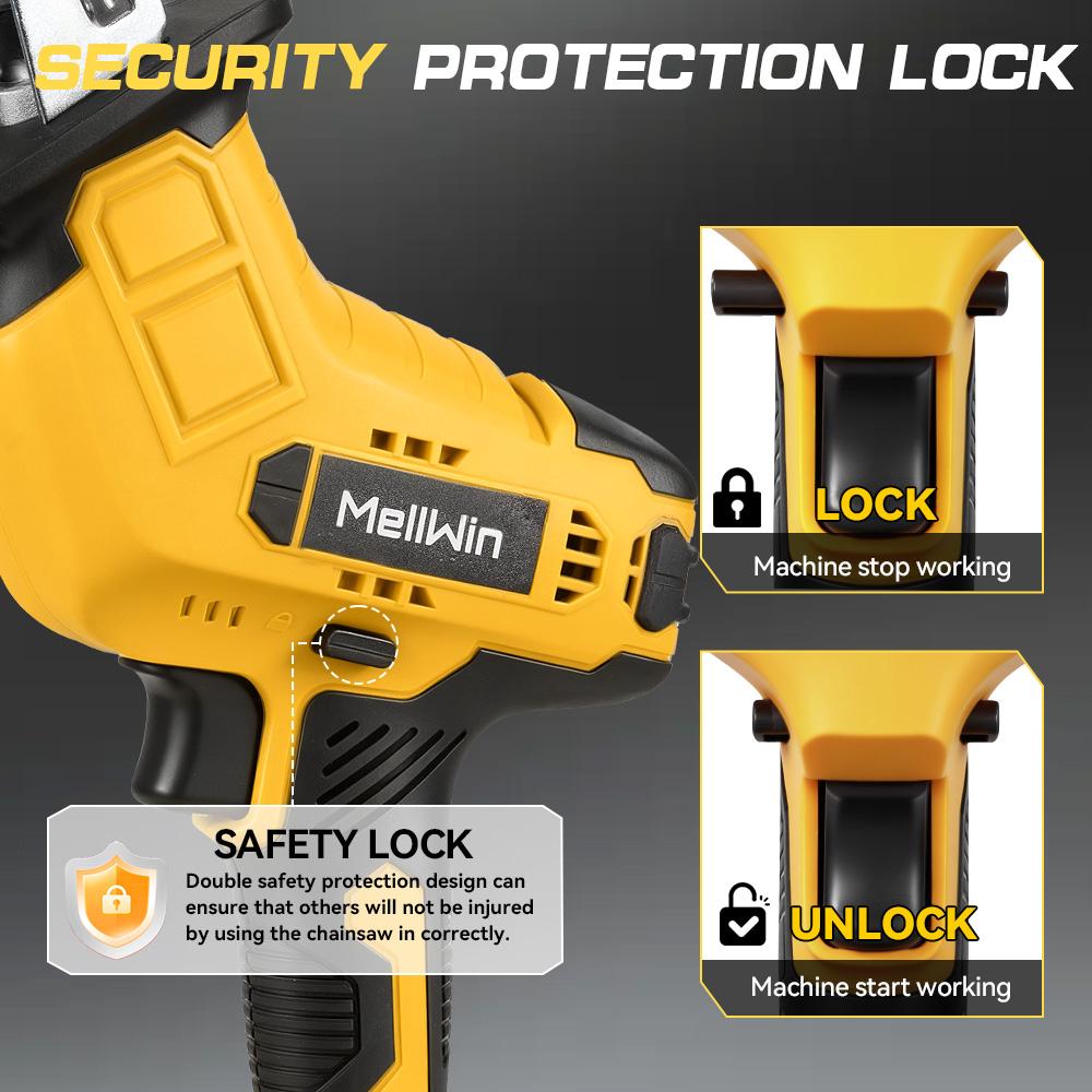 MELLWIN Cordless Electric Reciprocating Saw Handheld Wood Metal Pipe Cutting Electric Saw Tool For Makita 18V Battery Pin