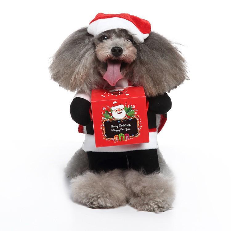 Christmas Costumes: Funny Standing Transformation Clothes for Small and Medium-Sized Dogs and Cats