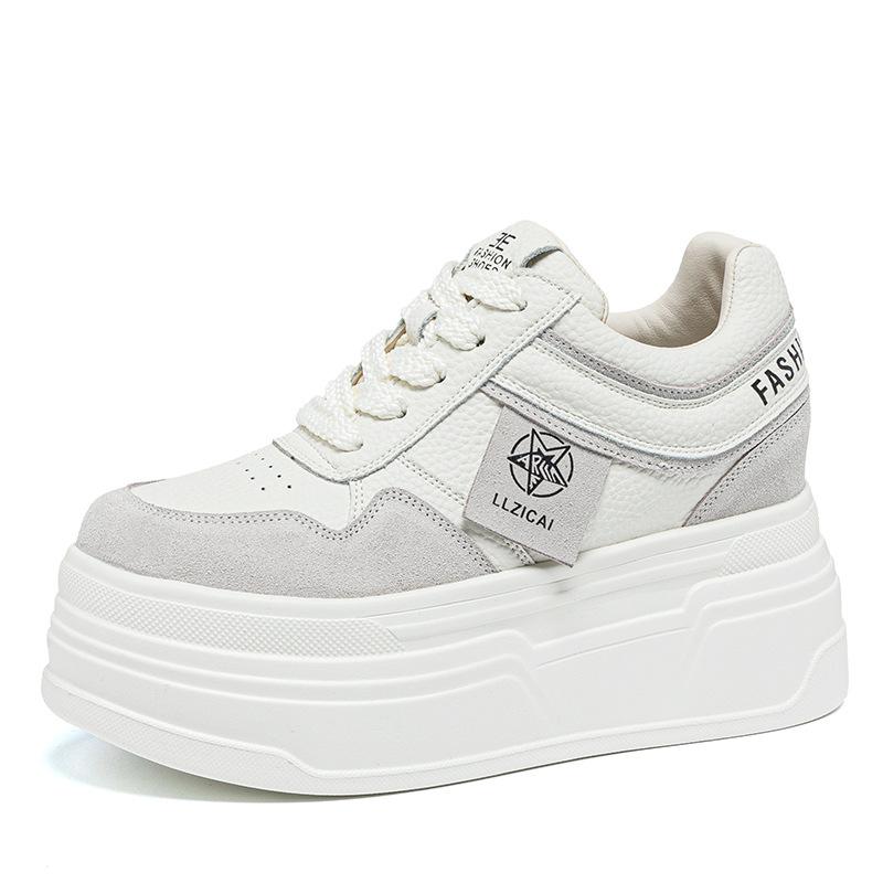 Inner Heightening Women's Shoes New Spring and Autumn Versatile Little White Shoes Platform Internet Celebrity Ins Sports and Leisure Shoes A5032