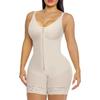 Plus Size Body Shaping Bodysuit with Tummy Control, Butt Lift, Adjustable Straps & Open Crotch