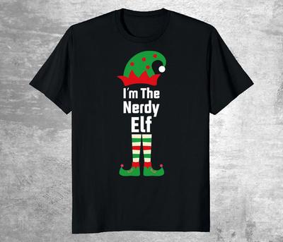 I'm The Nerdy Elf T-Shirt Family Matching Christmas T-Shirt