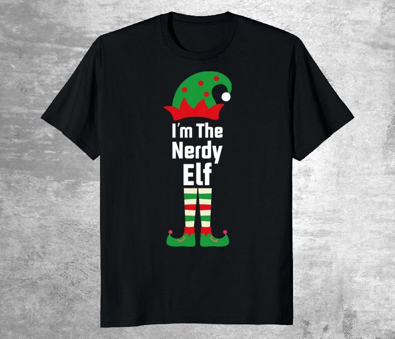 I m The Nerdy Elf T-Shirt Family Matching Christmas T-Shirt M