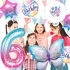 Butterfly Star Number Shape Balloon Set Sparkling Aluminum Foil Balloon For Birthday Celebration Party Photography Aid
