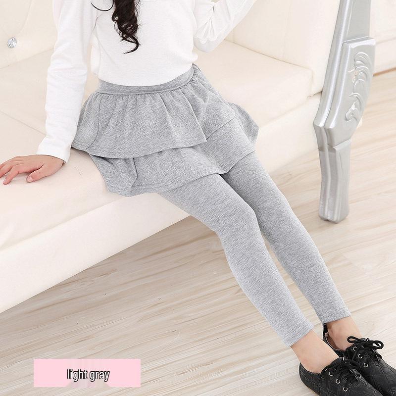 Girls' Multi-Color Elastic Skirt-Pants - Spring and Autumn Korean Style Children's Wear