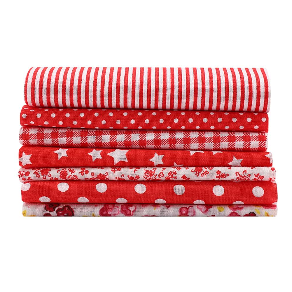 7pcs 50*50cm Cotton Fabric DIY Assorted Squares PreCut Bedding Kit Quarters Bundle