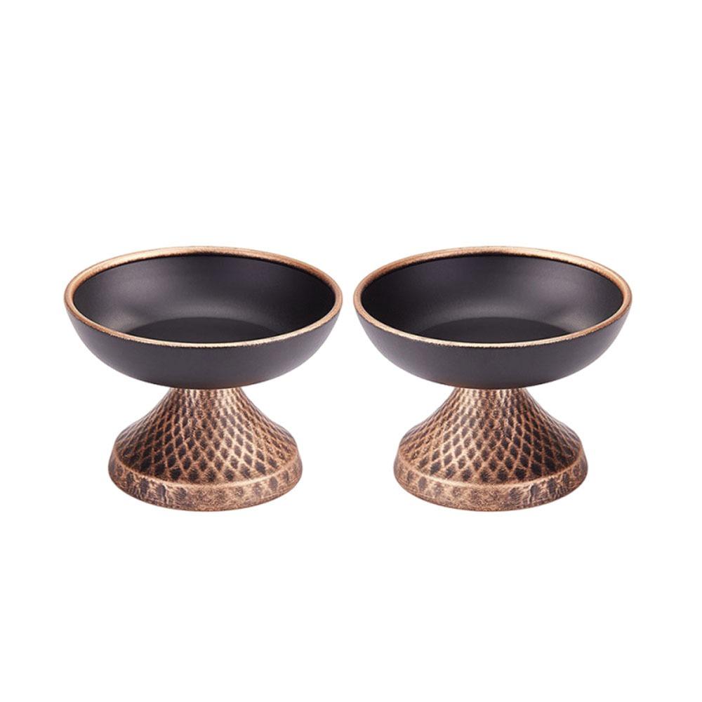 

2Pcs Iron Wedding Candlestick European Candle Holder Retro Candle Stand Dining Table 2 pcs