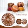 Nordic Style Moroccan Artificial Leather Pouf Craft Mandala Embroidery Ottoman Cover Footstool Round Unstuffed Cushion Cover