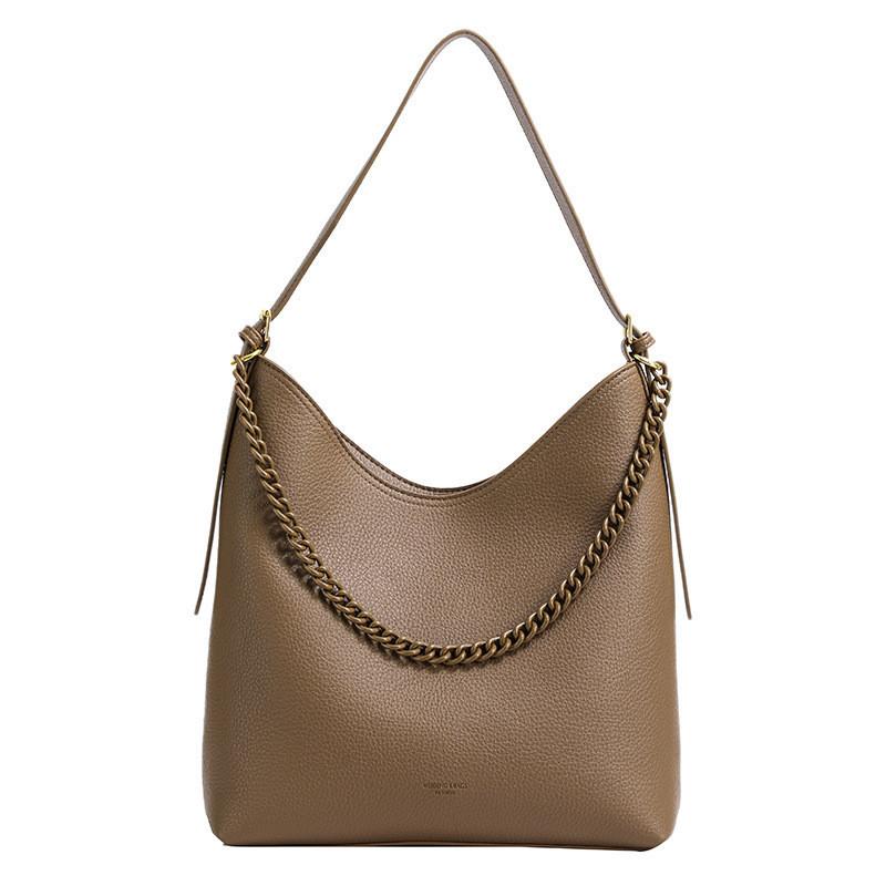 Stylish And Versatile 2023 New Women s Bag Urban Minimalist Design Shoulder Bag Tea