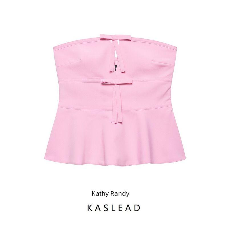 Kaslead New Arrival Women's Clothing Fashion Style Fashion Bowknot Decoration Tube Top Tops 4661053 902
