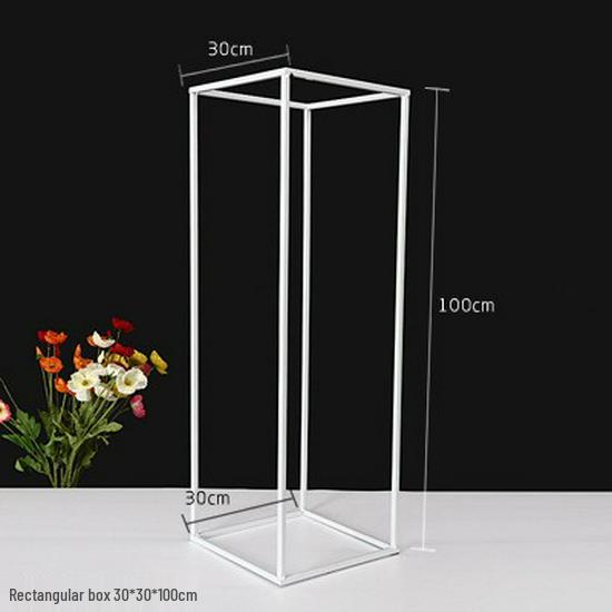 Wedding Iron Art Aisle Markers: Square Frame Flower Column Ornaments