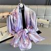 Women 180*90cm Fashion Beautiful Soft Silk Scarves Female Lady Shawl Hijab Wrap Foulard Bandanna Muffler Beach Pareo