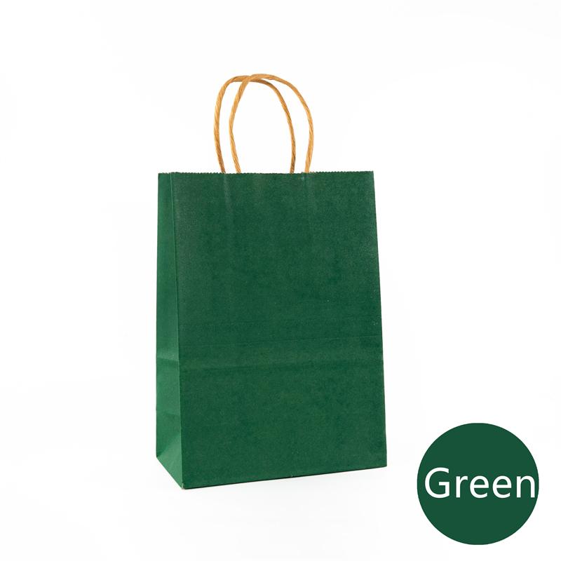 StoBag, Colorful Kraft Paper Gift Bag, Solid Color, for packing Goodies takeaway, birthday, wedding, Eco-Friendly, 12/30pcs