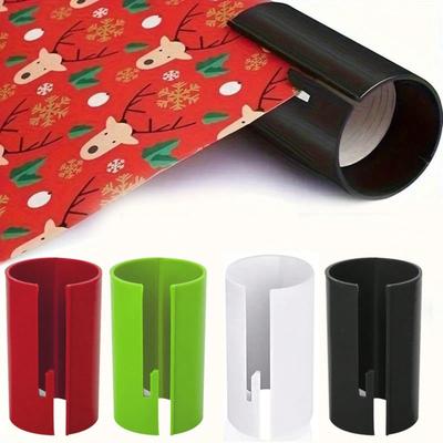 2 Stück Tragbarer Zylindrischer Papierschneider, Geschenkverpackungsschere, Weihnachtspapier-Trimmer