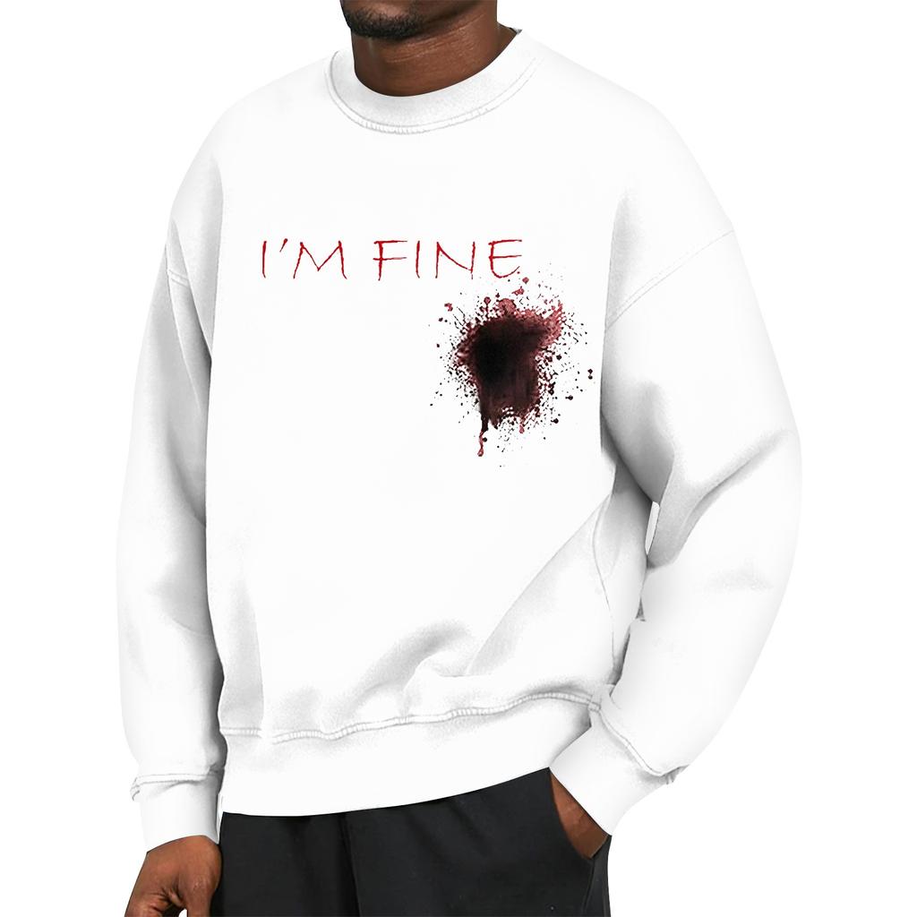 Men'S Printed Sweatshirt Outdoor Ethnic Printed Loose Long Sleeved