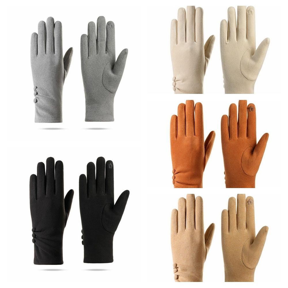 Velvet Winter Cycling Gloves Soft Suede Gloves Gift Women Mittens  Girls