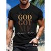 Men's Got Me Graphic Print T-shirt, Short Sleeve Crew Neck Tee, Men's Clothing For Summer Outdoor