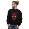 Marvel Mens Deadpool Japanese Seigaiha Head Sweatshirt