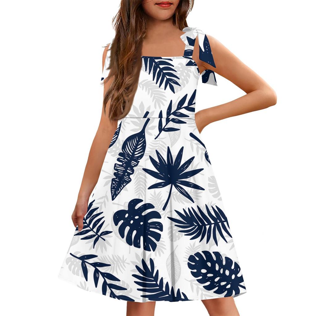 Salopetă pentru copii, fără manșete, cu guler batistă, stil casual, imprimeu hawaian