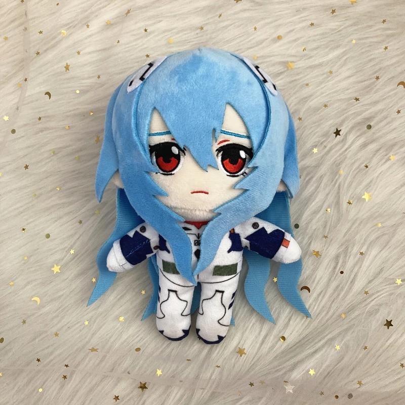 Pluszowa lalka Ayanami Rei 20 cm Kreskówka Anime Pluszowa zabawka Kawaii Pluszowa lalka Evangelion EVA Miękka wypchana Dekoracja pokoju Prezenty na Boże Narodzenie