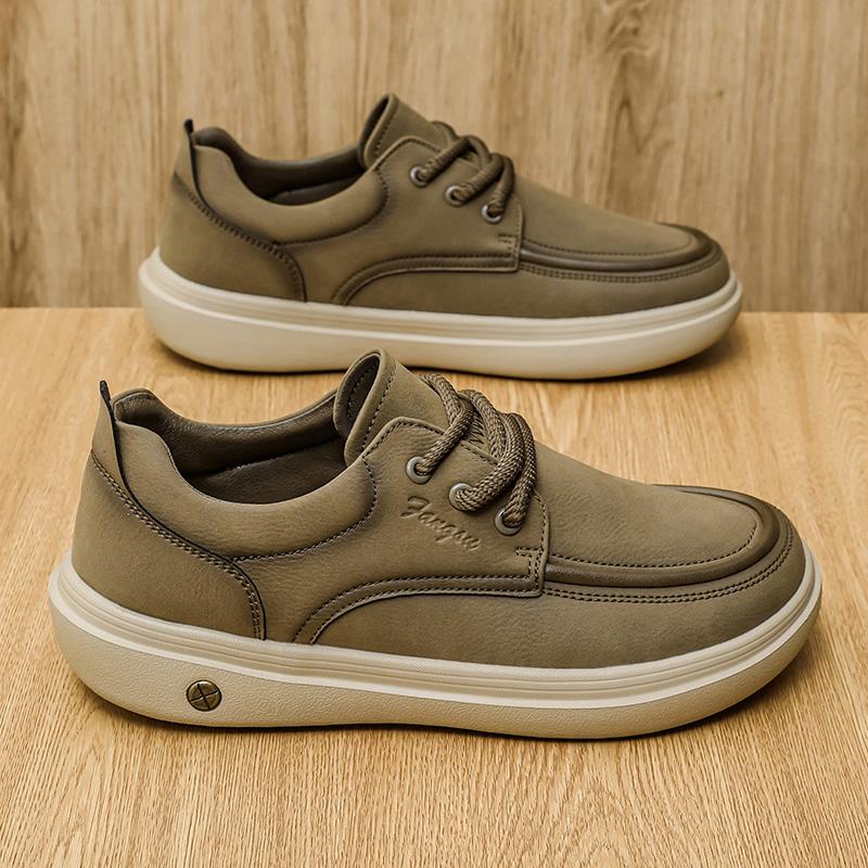 

Fashion Fashion Soft Comfort Oxford Shoes Branded Business Office Commuting Leather Shoes Men Non Slip Flat Bottom Walking Driving Shoes 39 хаки