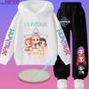 2026 Lässiges Mädchen-Oberteil und Jungen-Kapuzenjacke Set. Jungen Sportshirt mit Cartoon-Aufdruck. Herbst/Winter Langarmhose.