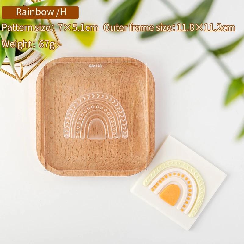 Boho Arch Rainbow Cookie Cutter Mold Bohemian Arched Cake Decorating Tool Birthday Wedding Baby Shower Biscuit Stamp for Baking