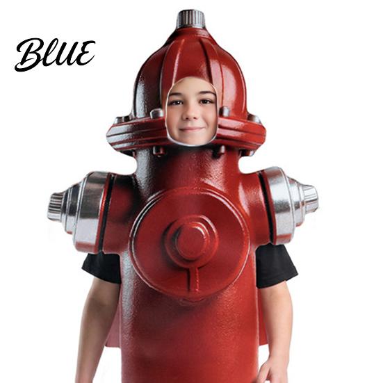 Kids Hydrant Costume for Adults and Kids Realistic Cosplay Character Performance Wear Apparel Hooded Dress-Up Outfit Halloween Festival Parties