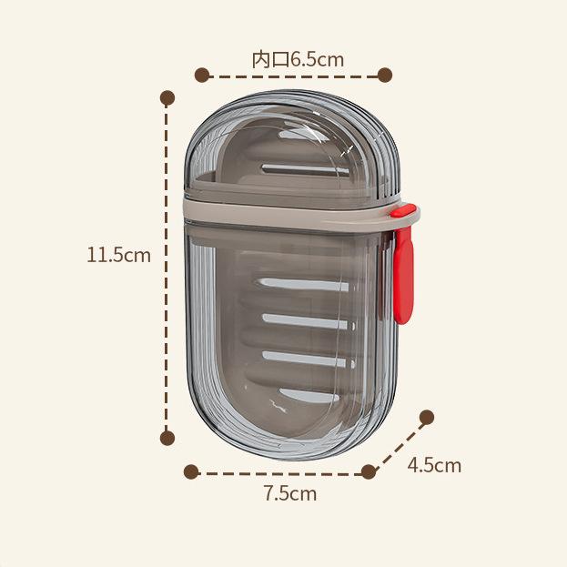 1 Pcs Creative Travel Soap Box with Lid Sealed and Drainable Portable Small Soap Box for Business Trip Travel Soap Box 1 pc