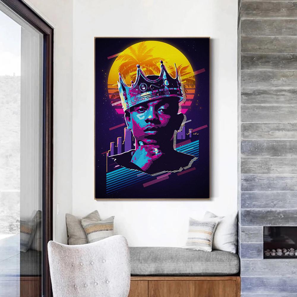 Berühmte Rapper Star Sänger Kunst Malerei Wand Leinwand Poster und Drucke Moderne Figur Porträt Bilder für Wohnzimmer Wohnkultur