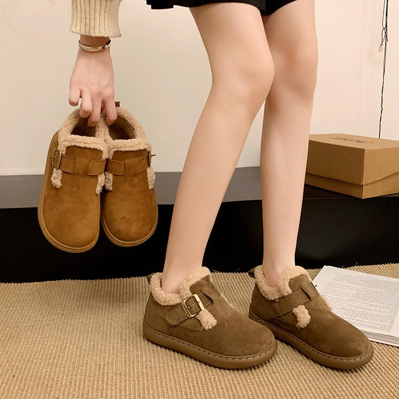 Women's thick-soled winter lightweight warm winter cold padded snow boots non-slip wear-resistant casual sneakers cotton boots fur shoes