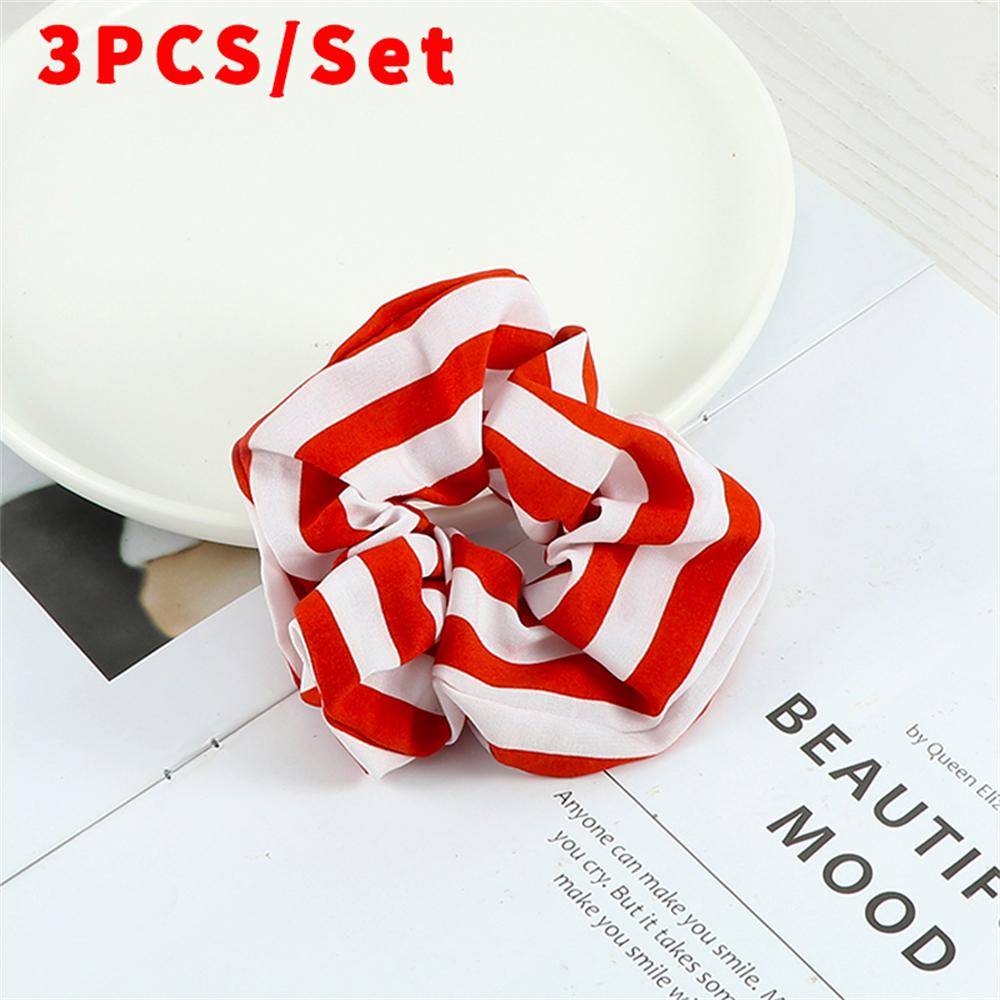 3PCS/Set Elastic Hair Bands Classic Stripe Rubber Band Tie Hair Accessories Gum For Girls Women Ponytail Holder Casual Headdress
