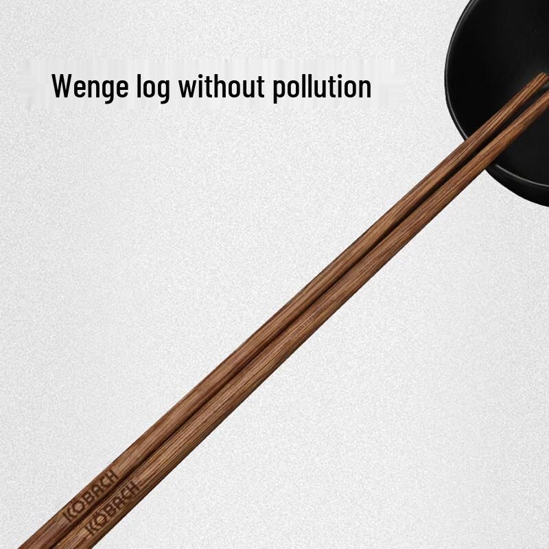 KOBACH Solid Wood Chopsticks Set, 10 Pairs