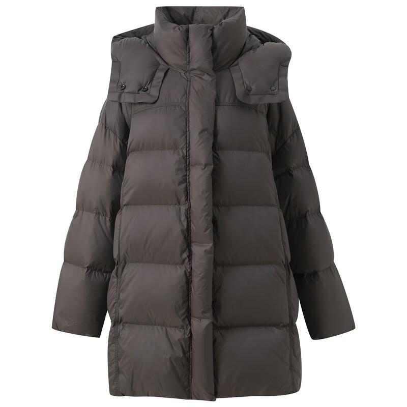 Sancai Women's Mid-length White Goose Down Coat