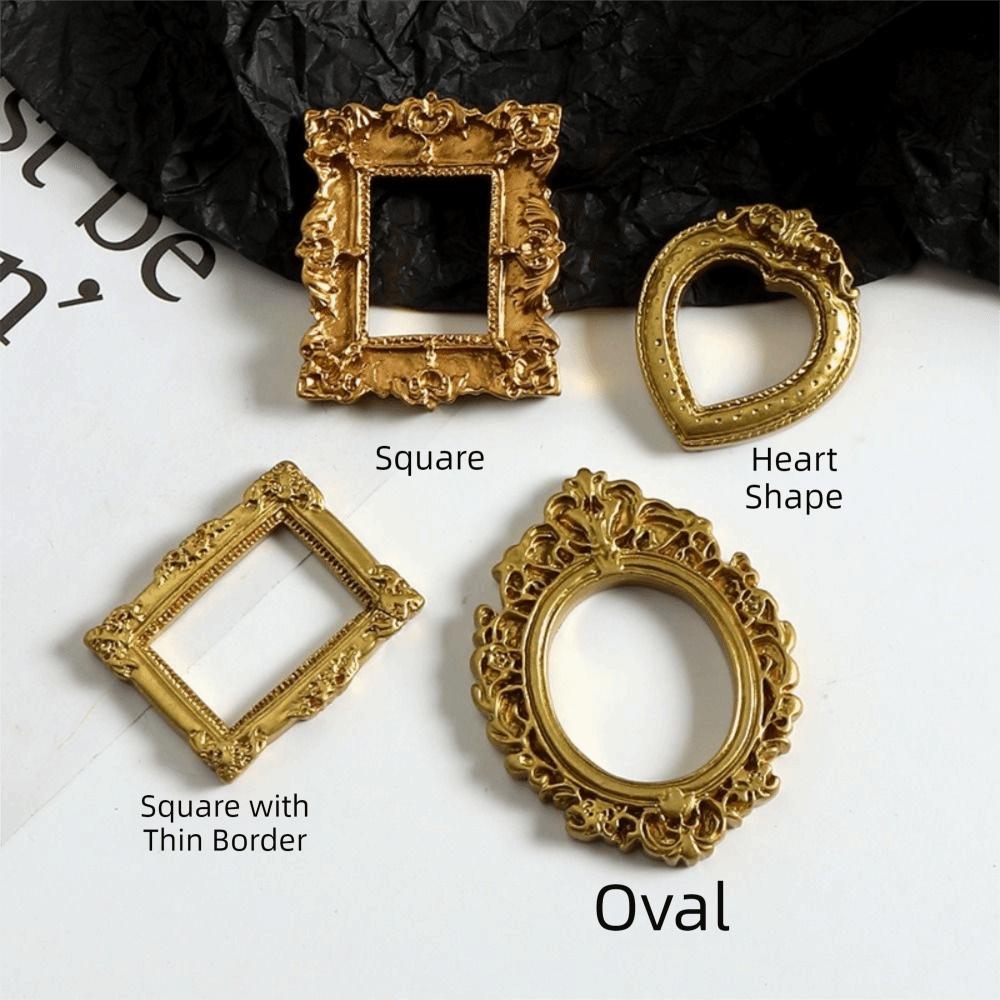 Gold Mini Photo Frames Resin Wedding Photo Display Frames Creative DIY Shadow Box Frame  Home Decor