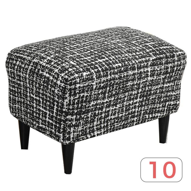 Nordic Style Ottoman Covers Spandex Rectangle Stool Cover All-inclusive Footstool Covers Furniture Protector Sofa Footrest Cover
