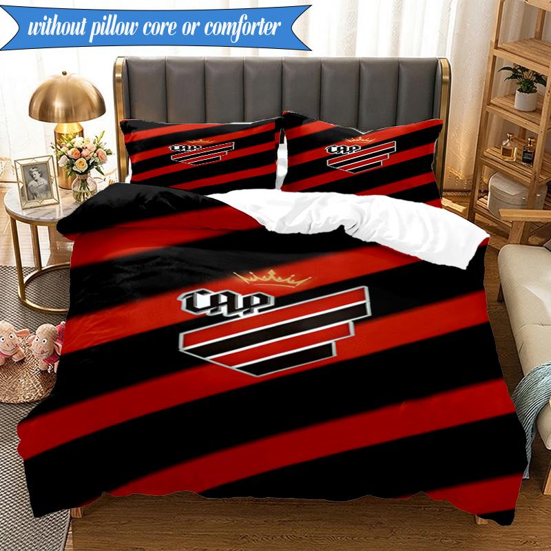 3PCS Athletico Paranaense Printed Soft Bedding Set,Including 1pc Duvet Cover And 2pcs Pillowcases Perfect for Bedroom, Dormitory, Fan gift