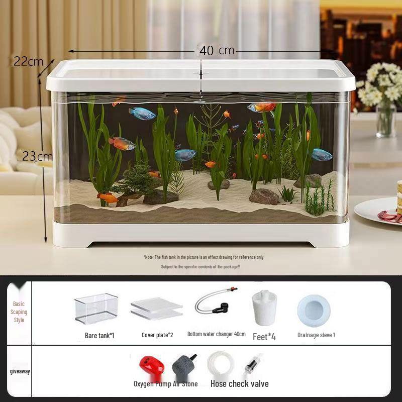 2025 Eco-Friendly Acrylic Fish & Turtle Tank with Drainage and Lid for Living Room