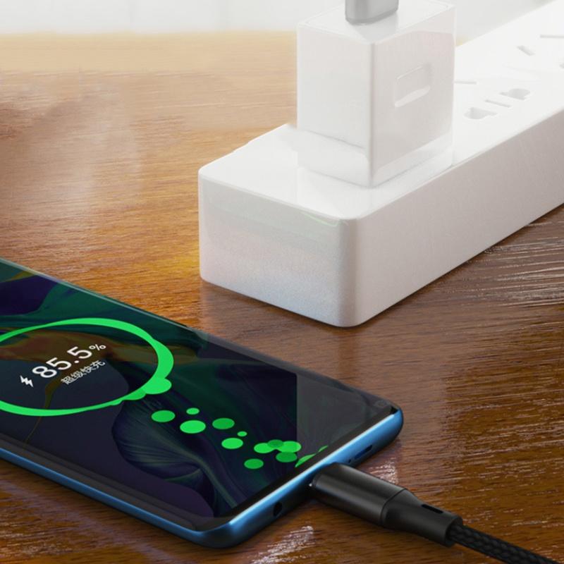 2-in-1 USB C Fast Charging Cable 5A Y Splitter Micro USB Data Cord for Android Phones Tablets Car Travel Use