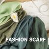 Solid Color Cotton and Linen Scarf, Comfortable for Women, Breathable, Thin, Long, Versatile, Sunscreen Shawl, Commuting, Simple Scarf