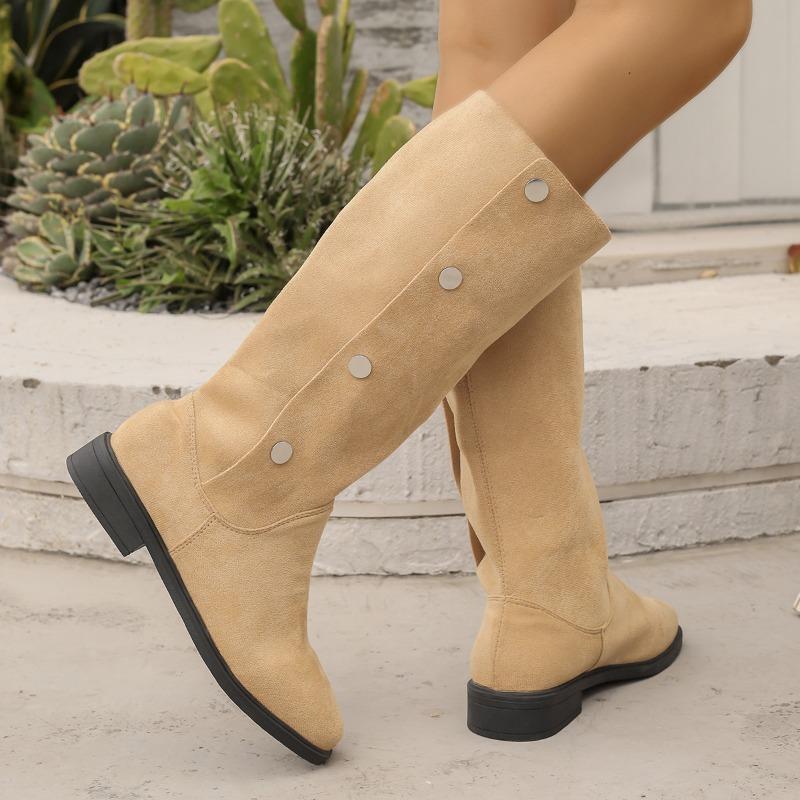 Fashion Classics Women's  Style Versatile English Style Boots Hot Fashion Pointed Toe Lightweight Boots Slip-resistant Shoes Long Boots