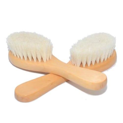 New Baby Care Pure Natural Wool Baby Wooden Brush Comb Brush Baby Hair Brush Newborn Hair Brush Infant Comb Head Massager