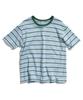 MINIMALPROJECT Minimal Embroidered Logo Border Stripe Ringer Short Sleeve T-Shirt Mst183 [Sky]