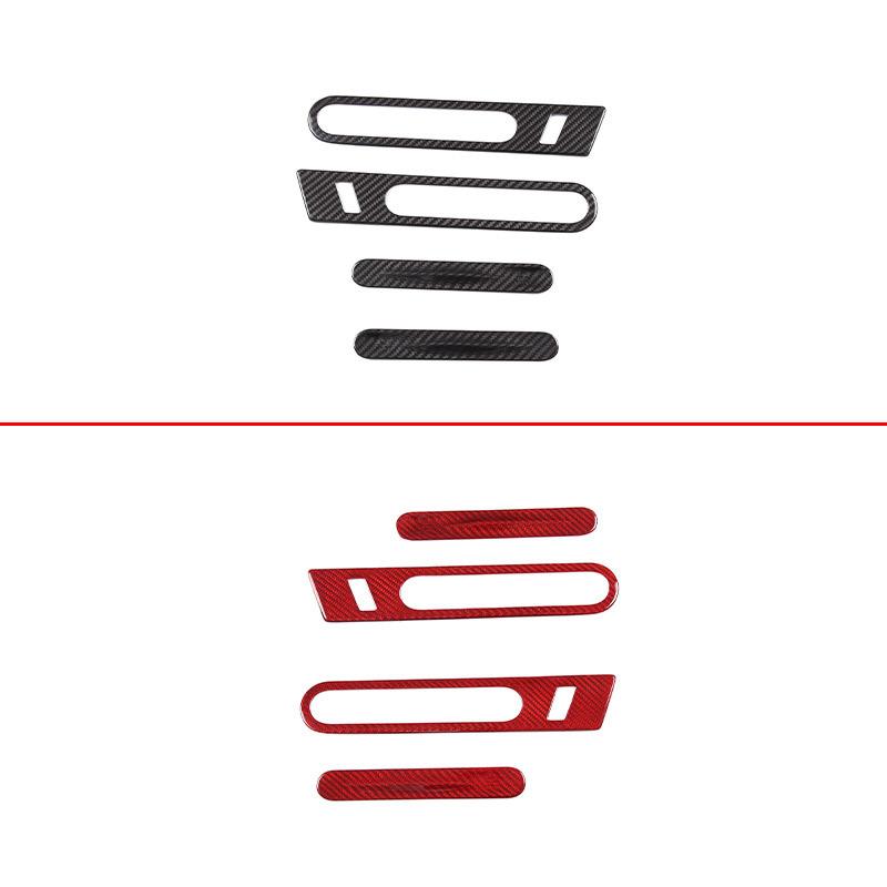 For Nissan GTR R35 2008-2016 Real Carbon Fiber Car Door Outer Handle Decorative Sticker Car Accessories