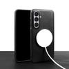 For  Magnetic Genuine Leather Case For Samsung Galaxy S2 FE S24 Plus S23 Ultra S22 S21 S20 Note20 Ultra Phone Back Cover