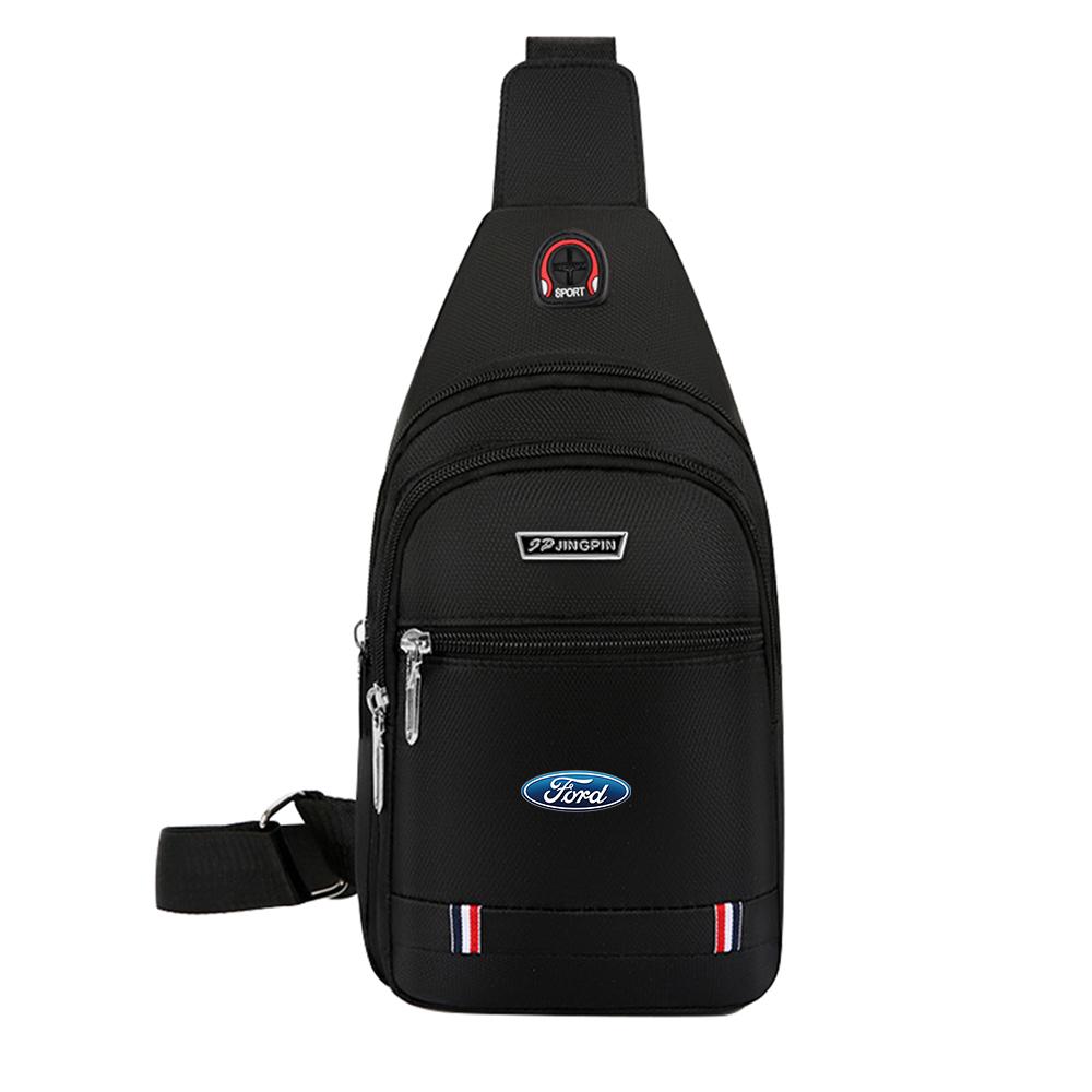 AAAMS1 Men Chest Bag Outdoor Handbags Waist Bag With Headphone Hole For Ford Ranger S-Max Focus Galaxy Mondeo Transit Tourneo Mustang